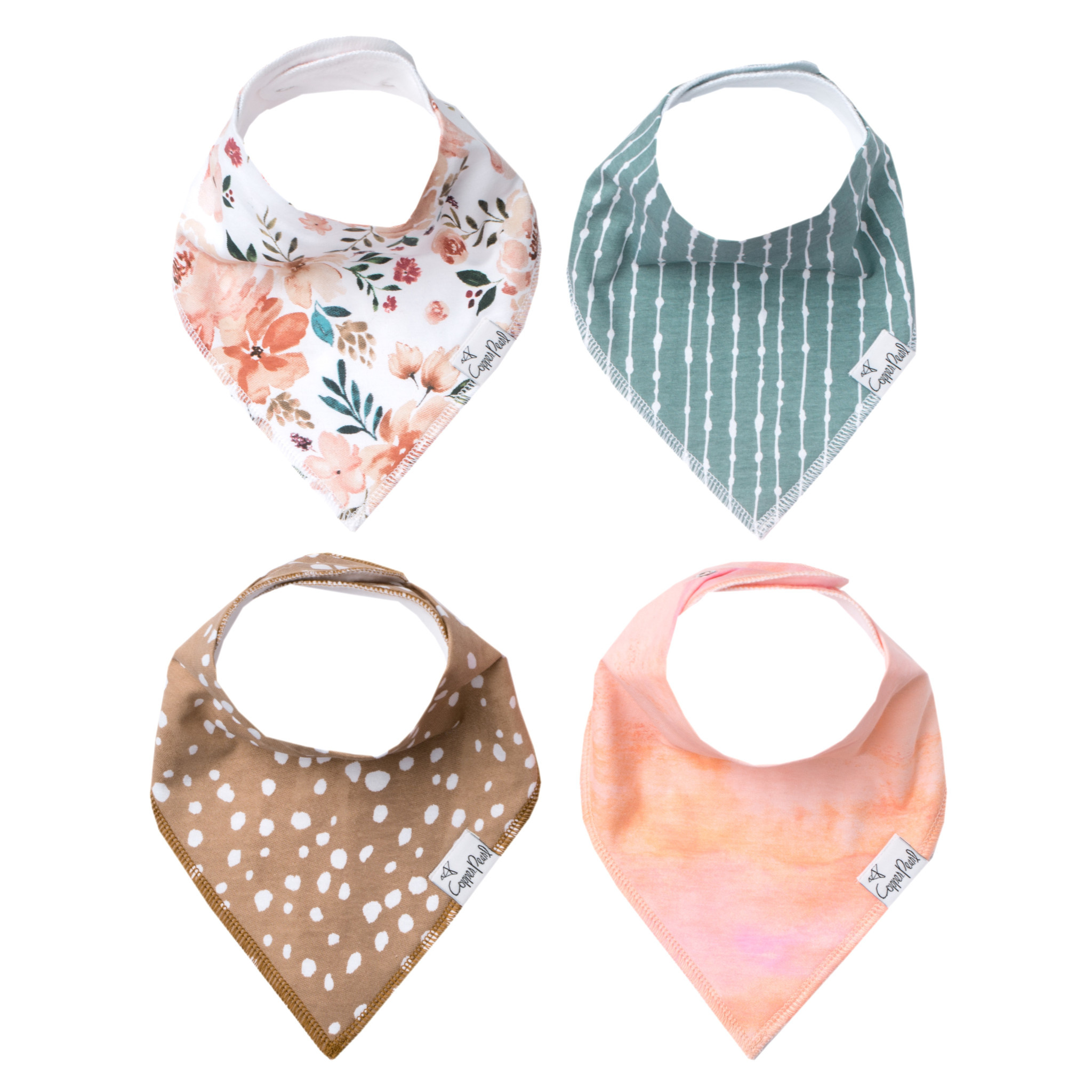 Copper Pearl Bandana Bib Set Autumn