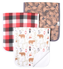 Copper Pearl Burp Cloth Set Lumberjack