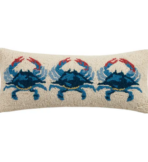 Peking Handicraft Blue Crabs Hook Pillow
