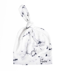 Copper Pearl Top Knot Hat Marble