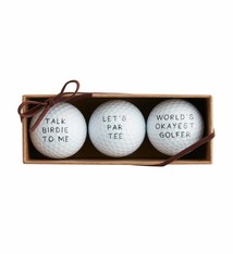 Mud Pie LETS PAR TEE GOLF BALL SET