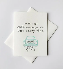 Steel Petal Press Crazy Ride Wedding Card