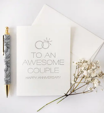 Steel Petal Press Awesome Couple Anniversary Card