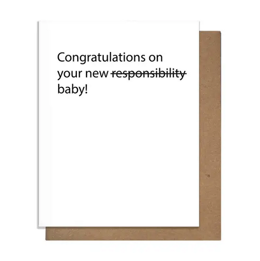 Pretty Alright Goods Responsibility Baby Card