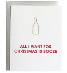 Chez Gagne Christmas is Booze Paperclip Card