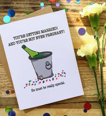 Wild Card Creations Not Even Pregnant Engagement Card