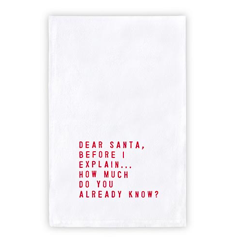 Creative Brands Dear Santa Tea Towel