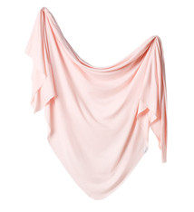 Copper Pearl Knit Swaddle Blanket Blush
