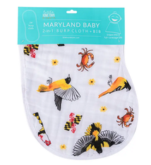 Little Hometown Maryland Burp Cloth & Bib
