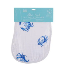 Little Hometown Blue Crab Burp & Bib