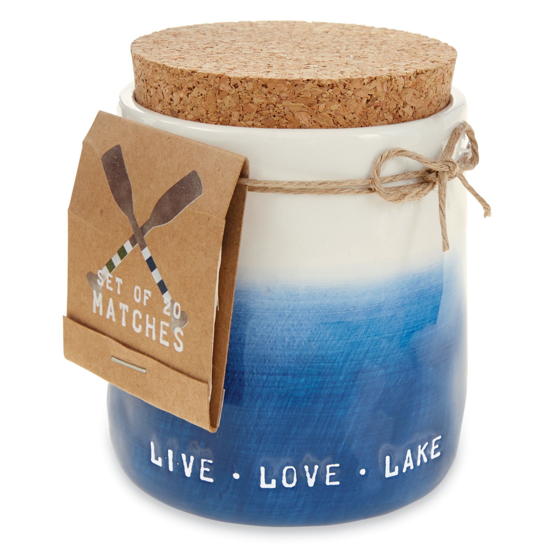 Mud Pie Live Love Lake Candle with Matches