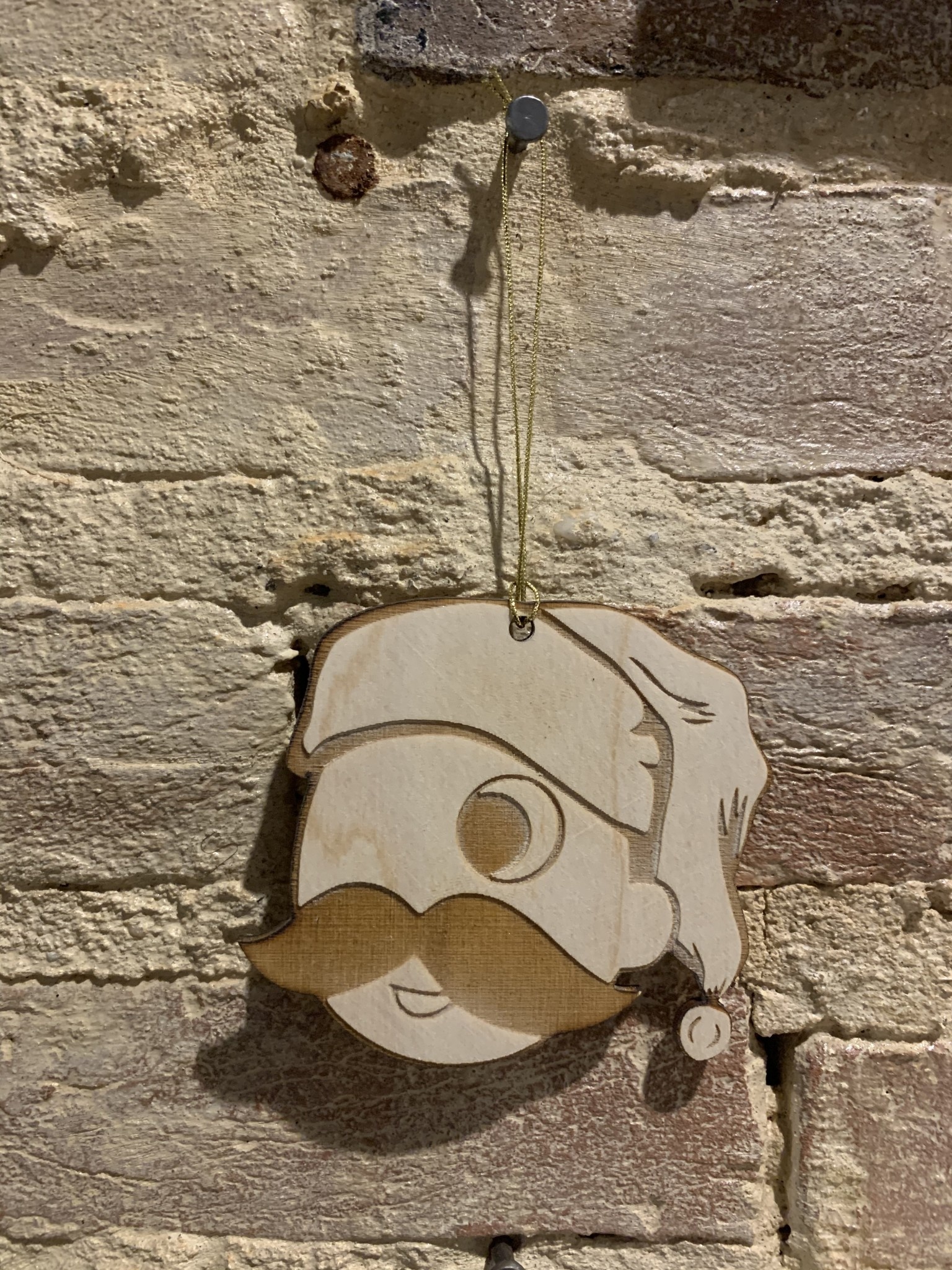 LeRoy Woodworks Natty Boh Santa Hat Ornament