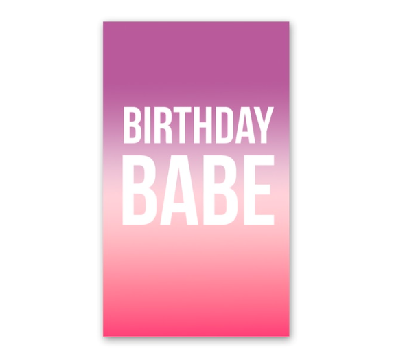 Rock Scissor Paper Birthday Babe Enclosure Card