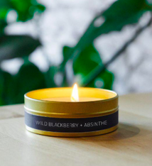 Grant Street Candle Co. Wild Blackberry + Absinthe 4oz Travel Tin Candle