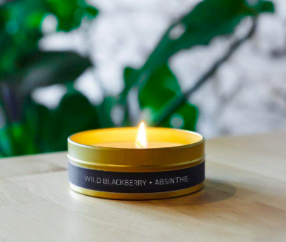 Grant Street Candle Co. Wild Blackberry + Absinthe 4oz Travel Tin Candle