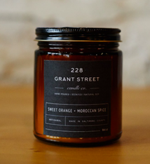 Grant Street Candle Co. Sweet Orange + Moroccan Spice 9oz Candle