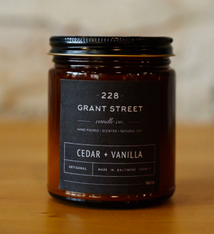 Grant Street Candle Co. Cedar + Vanilla 9oz Candle