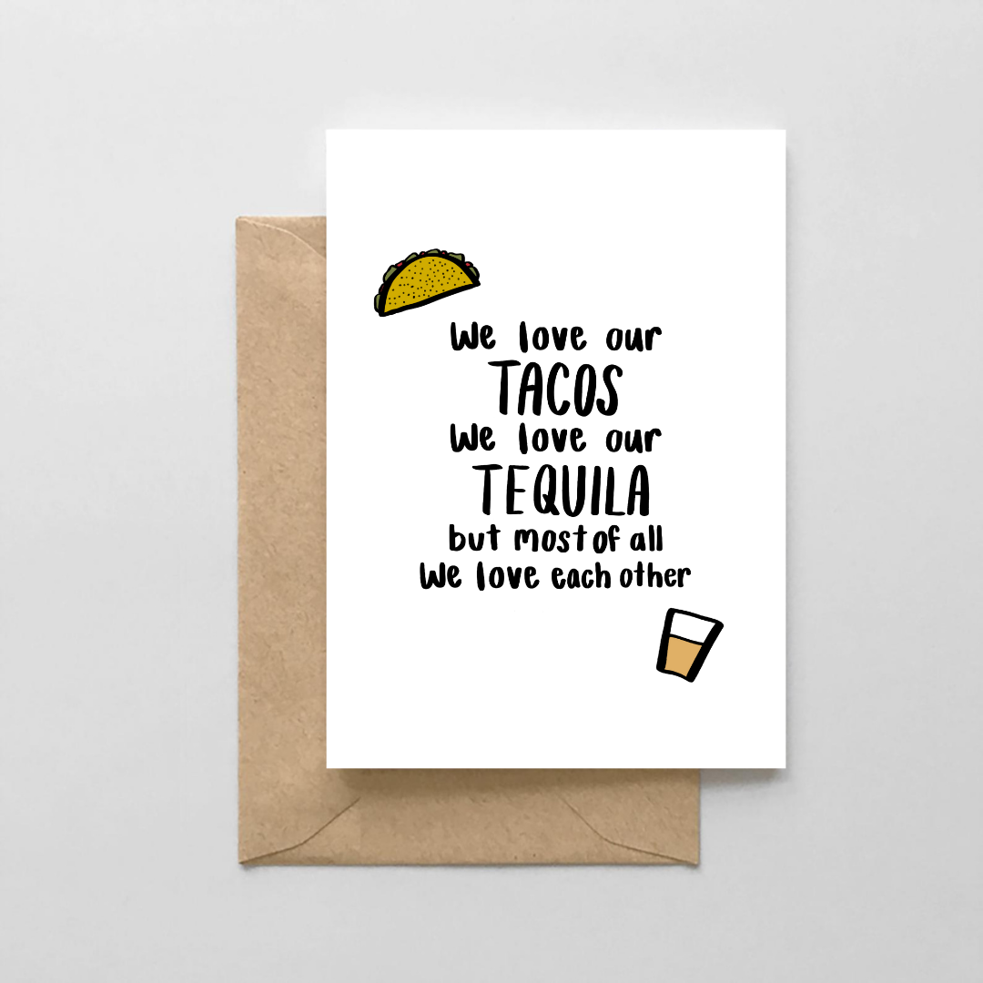 NoraJayne Tacos Tequila Card