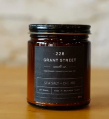 Grant Street Candle Co. Sea Salt + Orchid 9oz Candle