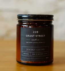 Grant Street Candle Co. Sea Salt + Orchid 9oz Candle