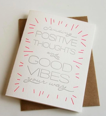 Steel Petal Press Positive Thoughts & Good Vibes Card