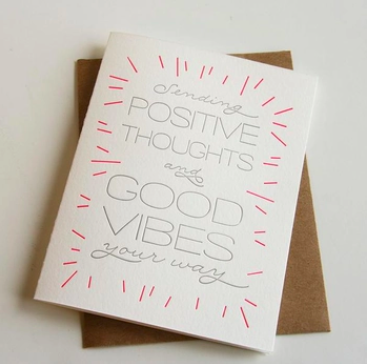 Steel Petal Press Positive Thoughts & Good Vibes Card