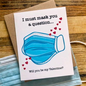 Wild Card Creations Must Mask You Valentine Card