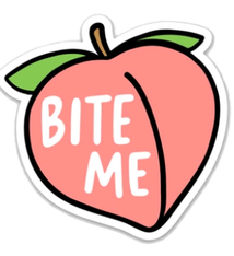 Brittany Paige Peach Bite Me Sticker