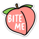 Brittany Paige Peach Bite Me Sticker