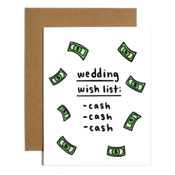 Brittany Paige Wedding Wish List Card