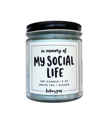 Brittany Paige In Memory of My Social Life Candle