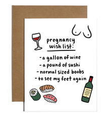 Brittany Paige Pregnancy Wishlist Card