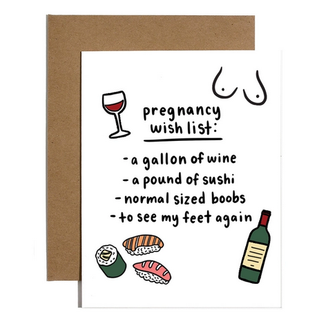 Brittany Paige Pregnancy Wishlist Card