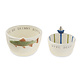 Mud Pie FISH DIP BOWL SET