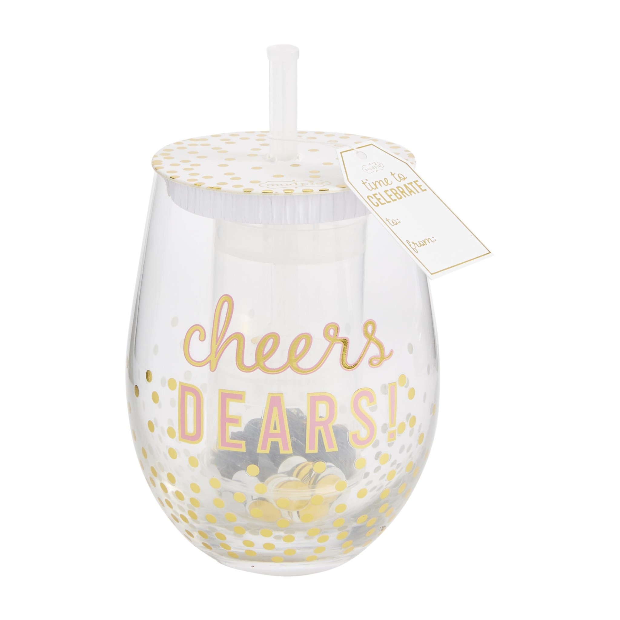 Deep Blue 14 oz. Glitter Wine Glass – Cheers Ink