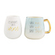 Mud Pie BLUE MOM SILICONE WINE MUG SET