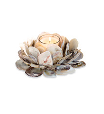 Mud Pie OYSTER SHELL VOTIVE HOLDER