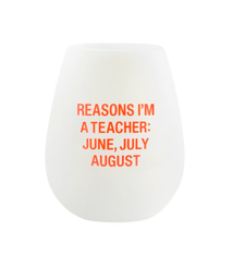 About Face Designs Teacher Silicone Wine Glass