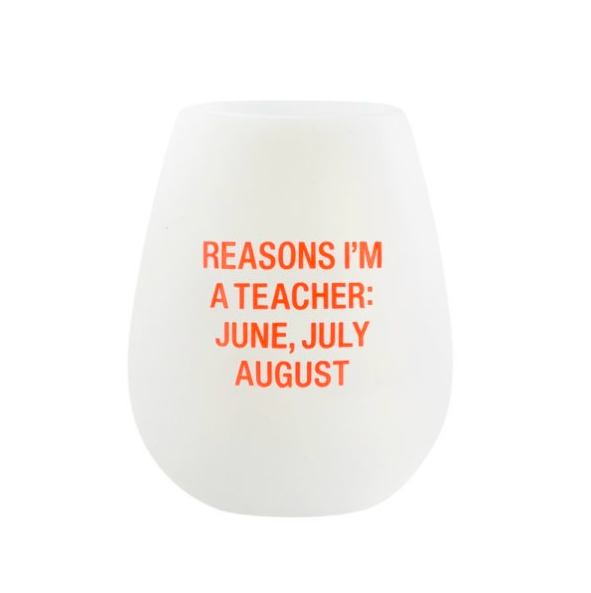 About Face Designs Teacher Silicone Wine Glass