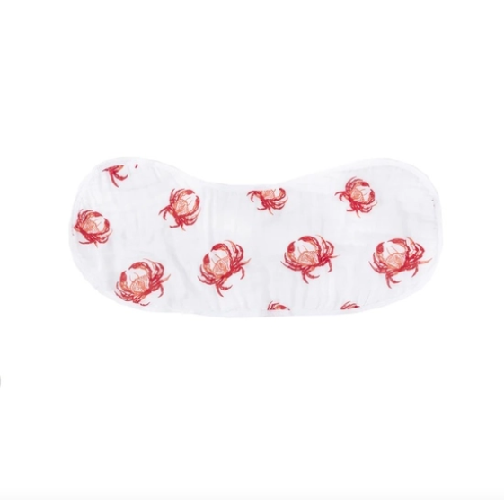Little Hometown Pink Crab 2-in-1 Burp Cloth and Bib