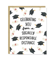 Row House 14 Social Distance Graduation Card