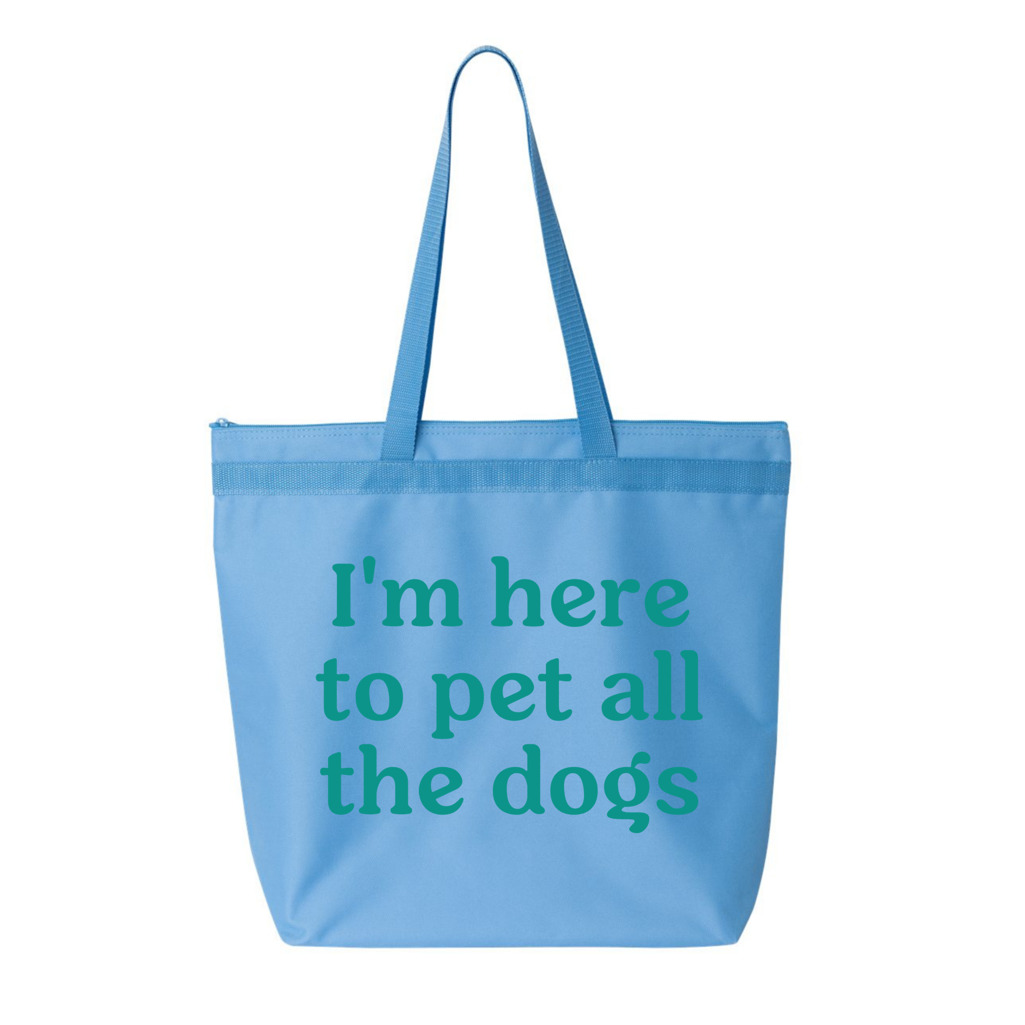 Dogs of Charm City Here to Pet All the Dogs Zipper Tote Bag