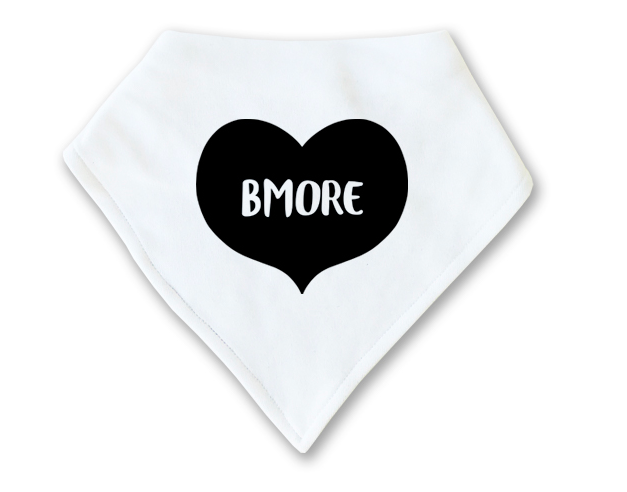 Rock Scissor Paper BMORE Big Heart Baby Bib