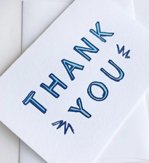 Steel Petal Press Baby Blue Thank You Card