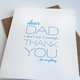 Steel Petal Press Dad Thanks Father's Day Card