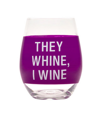 About Face Designs They Whine Wine Glass