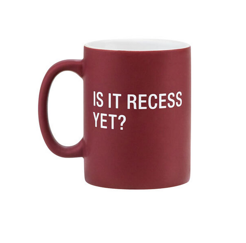 About Face Designs Is It Recess Yet? Mug
