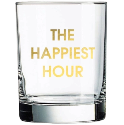 Chez Gagne The Happiest Hour Rocks Glass