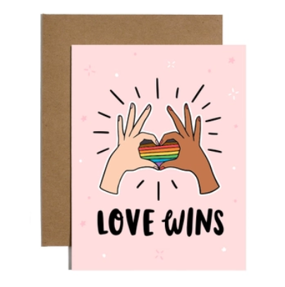 Brittany Paige Love Wins Pride Sticker Card