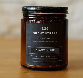 Grant Street Candle Co. Ginger + Lime 9oz Candle